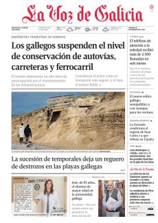 LA SECUENCIA DE TEMPORALES HA EROSIONADO LAS DUNAS DE A LANZADA, UN ENCLAVE DE EXTRAORDINARIO VALOR NATURAL.