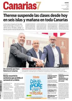 THERESE SUSPENDE LAS CLASES DESDE HOY EN SEIS ISLAS Y MAÑANA EN TODA CANARIAS